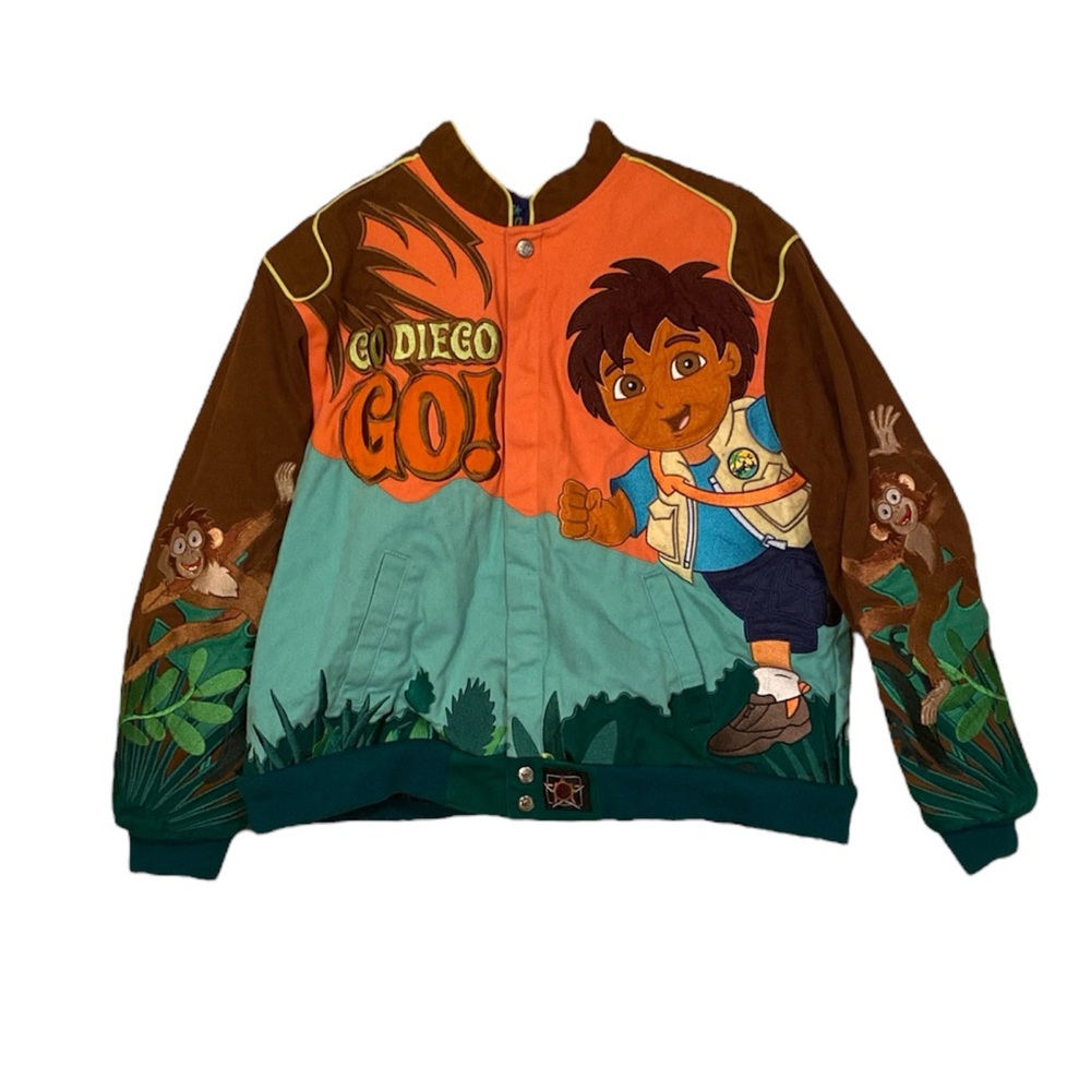 JH Design Jacket Boys Sz 2XL-Go Diego Go Heavily Embroidered Bomber Jacket